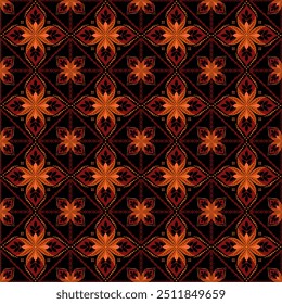 Luxury and elegant vector Javanese ethnic batik pattern template