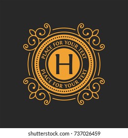 Luxury And Elegant Vector Logo template for Restaurant, Royalty, Boutique, Cafe, Hotel, Heraldic, Jewelry, Fashion and other