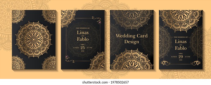 luxury elegant wedding invitation card set; ornament,wedding,element,vintage,very elegant,anniversary