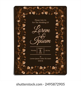 Diseño De Invitación De Boda De Lujo Y Elegante