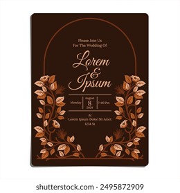 Luxuriöses und elegantes Hochzeitseinladungsdesign