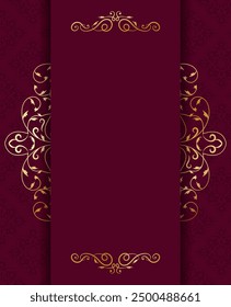 Luxury elegant wedding invitation with mandala background. flyer, postcard