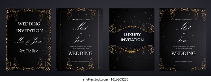 luxury Elegant wedding invitation set