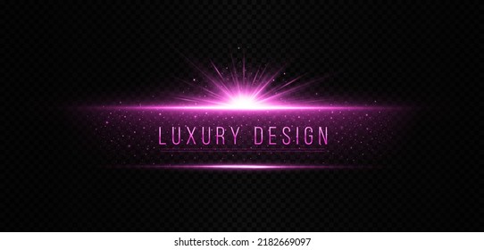 Luxury element with sparkles particles. Abstract shine banners with twinkle star.