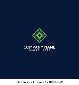 luxury emblem with initial logo design