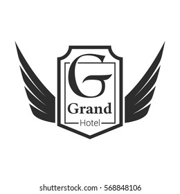 Luxury Emblem Style Black Vector Badge Logo