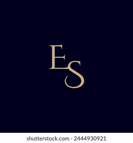 Luxury ES brand logo,letter ES logo,ES logo initial letter design template vector illustration,ES Letter Logo Design Template Vector,ES Logo,Simple Modern ES SE Monogram Logo.