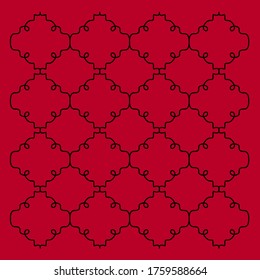 Luxury ethno design blocks, red black