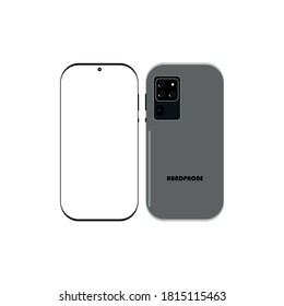 Vector de teléfono de lujo y caro sobre fondo blanco.
