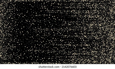 Luxury Expensive New Year Christmas Decoration Vector Background. Sparkling Winter Foil. VIP Gold, Silver Glitter, Sparkles, Gradient Stars Confetti. Gold, Silver Rich Falling Stars Confetti.