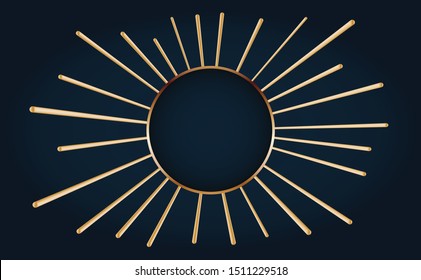 Luxury explosion golden frame background
