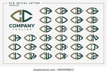 Design-Set mit C CC-Logo für Luxusauge oder Blattform