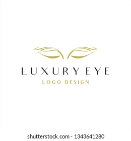 luxury eyes logo design inspiration. logo template. editable vector