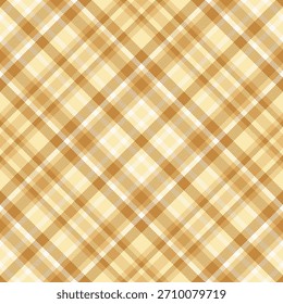 Textil de lujo del patrón de la tela, comprobación a cuadros del fondo festivo. Vector de tartán sin costuras de textura escolar en paleta de colores claros y naranjas.