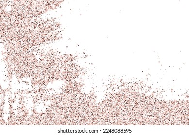 Lujo en caída de confeti decoración fondo vectorial. Decoración de año nuevo con elementos beige rosado. Confeti de la fiesta de sorpresa. Ilustración de decoración de celebración de feriados. Entretenimiento de Popper