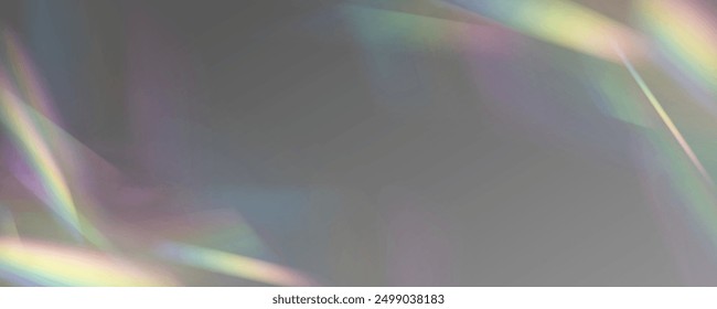 Luxury falling confetti decoration vector illustration. Blue hologram elements birthday vector. Overlay rainbow effect, prism crystal light refraction.	