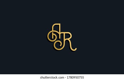 Luxury fashion initial letter AR logo. This icon incorporate with modern typeface in the creative way. It will be suitable for which company or brand name start those initial.