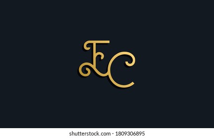 Luxury fashion initial letter EC logo. It will be suitable for which company or brand name start those initial.