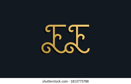 Luxury fashion initial letter EE logo. This icon incorporate with modern typeface in the creative way. It will be suitable for which company or brand name start those initial.