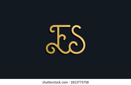 Luxury fashion initial letter ES logo. This icon incorporate with modern typeface in the creative way. It will be suitable for which company or brand name start those initial.