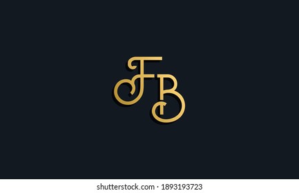 Luxury fashion initial letter FB logo. This icon incorporate with modern typeface in the creative way. It will be suitable for which company or brand name start those initial.