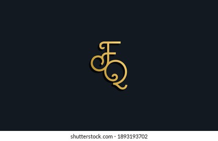 Luxury fashion initial letter FQ logo. This icon incorporate with modern typeface in the creative way. It will be suitable for which company or brand name start those initial.