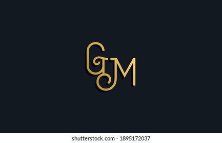 Luxury fashion initial letter GM logo. This icon incorporate with modern typeface in the creative way. It will be suitable for which company or brand name start those initial.