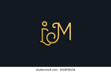Luxury fashion initial letter IM logo. This icon incorporate with modern typeface in the creative way. It will be suitable for which company or brand name start those initial.