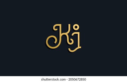 Luxury fashion initial letter KI logo. This icon incorporate with modern typeface in the creative way. It will be suitable for which company or brand name start those initial.