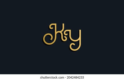 Luxury fashion initial letter KY logo. This icon incorporate with modern typeface in the creative way. It will be suitable for which company or brand name start those initial.
