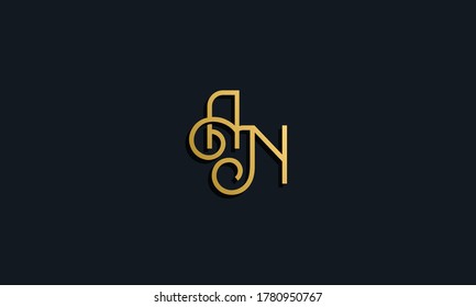 Luxury fashion initial letter AN logo. This icon incorporate with modern typeface in the creative way. It will be suitable for which company or brand name start those initial.