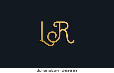 Luxury fashion initial letter LR logo. This icon incorporate with modern typeface in the creative way. It will be suitable for which company or brand name start those initial.