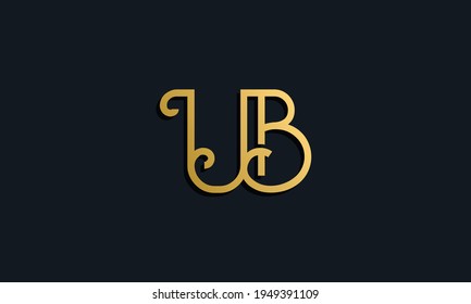 Luxury fashion initial letter UB logo. This icon incorporate with modern typeface in the creative way. It will be suitable for which company or brand name start those initial.
