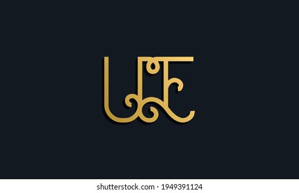 Luxury fashion initial letter UE logo. This icon incorporate with modern typeface in the creative way. It will be suitable for which company or brand name start those initial.