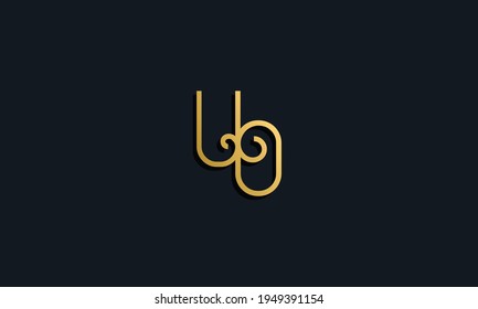 Luxury fashion initial letter UO logo. This icon incorporate with modern typeface in the creative way. It will be suitable for which company or brand name start those initial.