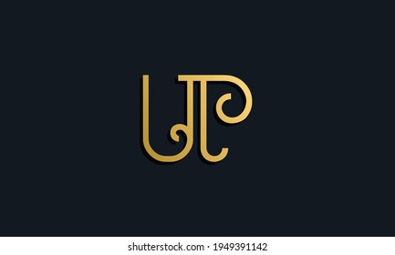 Luxury fashion initial letter UT logo. This icon incorporate with modern typeface in the creative way. It will be suitable for which company or brand name start those initial.