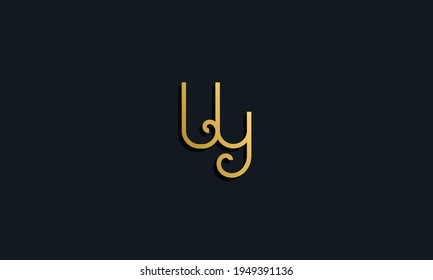Luxury fashion initial letter UY logo. This icon incorporate with modern typeface in the creative way. It will be suitable for which company or brand name start those initial.