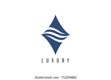 Luxury Fashion Logo abstract Rhombus shape. Vector icon template.
Elegant Logotype concept icon.