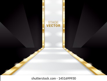 Fashion Show Catwalk with a Red Carpet Stock Vector - Illustration of  clothing, modeling: 44830306