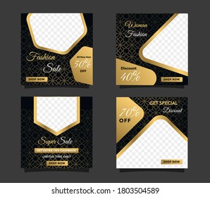 Luxury fashion social media post template