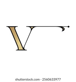 Luxury fashion stylish V letter vector logo design. Typography Stylish logo design. Fashion concept monogram logo design
