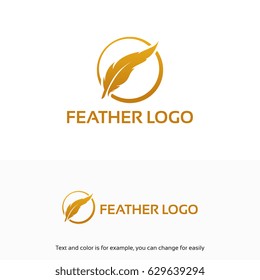 Luxury Feather Logo designs template