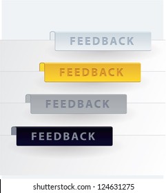 Luxury feedback buttons for you're website. Vector format.