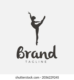 Luxury Female Ballet Dancer Logo