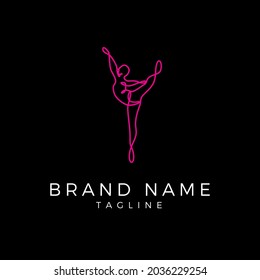 Luxury Female Ballet Dancer Logo