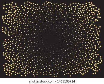 Luxury festive abstract crackers.  Vector illustration object. Decorative element of your design. Gold bright shiny chaotic texture for celebrations and holidays.
