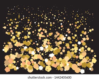 Luxury festive abstract crackers.  Vintage element of your design. Vector illustration vintage. Gold bright shiny chaotic texture for celebrations and holidays.