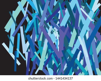 Luxury festive abstract rectangles.  Vibrant element of design. Vector illustration art. Blue bright shiny chaotic texture for celebrations and holidays.