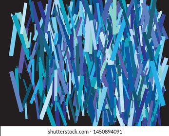 Luxury festive abstract restangles.  Vector illustration space. Random element of design. Blue bright shiny chaotic texture for celebrations and holidays.