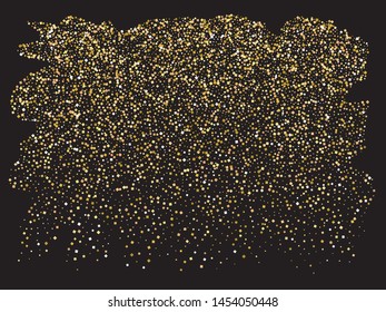 Luxury festive abstract squares.  Magic element for your design. Vector illustration poster. Gold bright shiny chaotic texture for celebrations and holidays.
